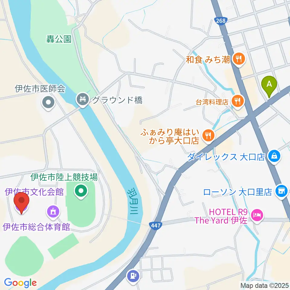 伊佐市文化会館周辺の駐車場・コインパーキング一覧地図