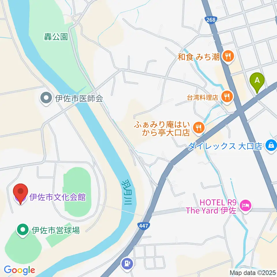 伊佐市文化会館周辺の駐車場・コインパーキング一覧地図