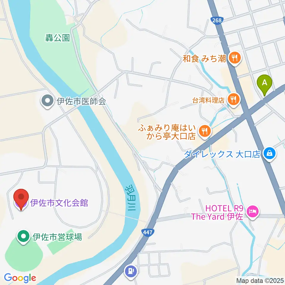 伊佐市文化会館周辺の駐車場・コインパーキング一覧地図