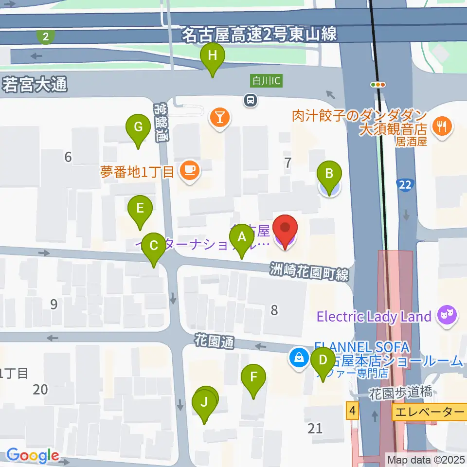名古屋インターナショナルレジェンドホール周辺の駐車場・コインパーキング一覧地図
