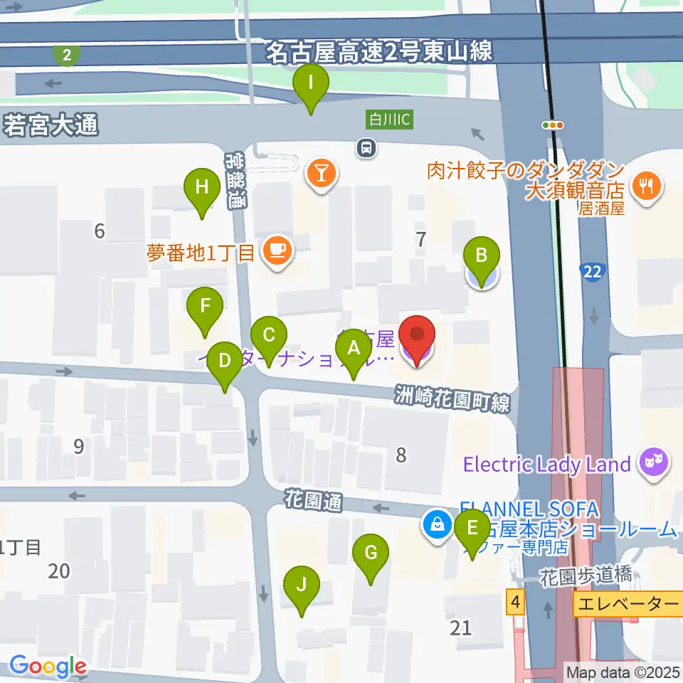 名古屋インターナショナルレジェンドホール周辺の駐車場・コインパーキング一覧地図