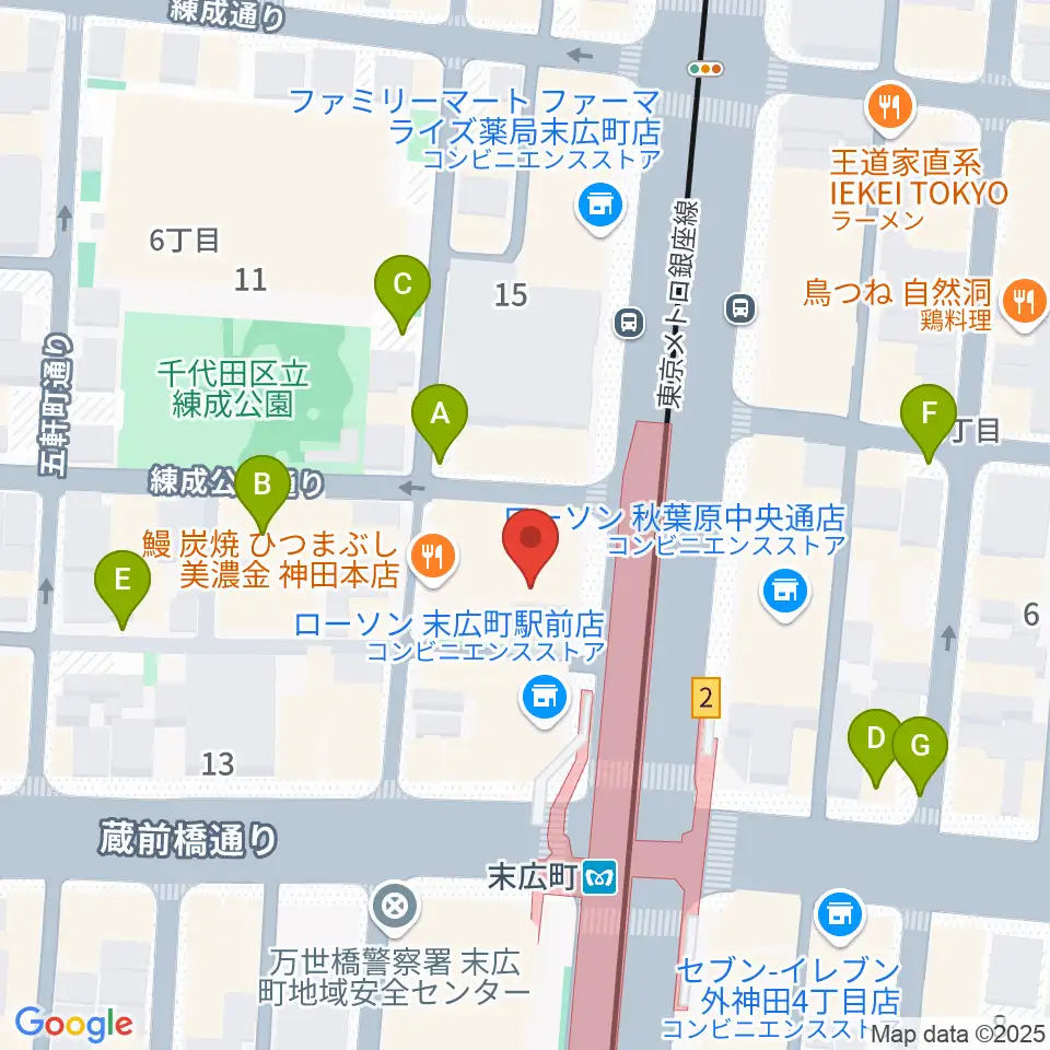 サウンドスタジオノア 秋葉原店周辺の駐車場・コインパーキング一覧地図