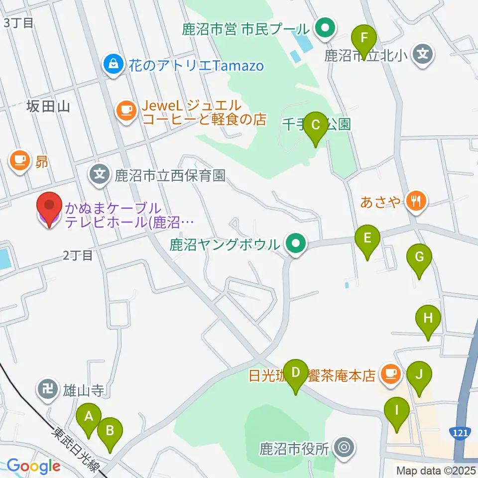 かぬまケーブルテレビホール周辺の駐車場・コインパーキング一覧地図
