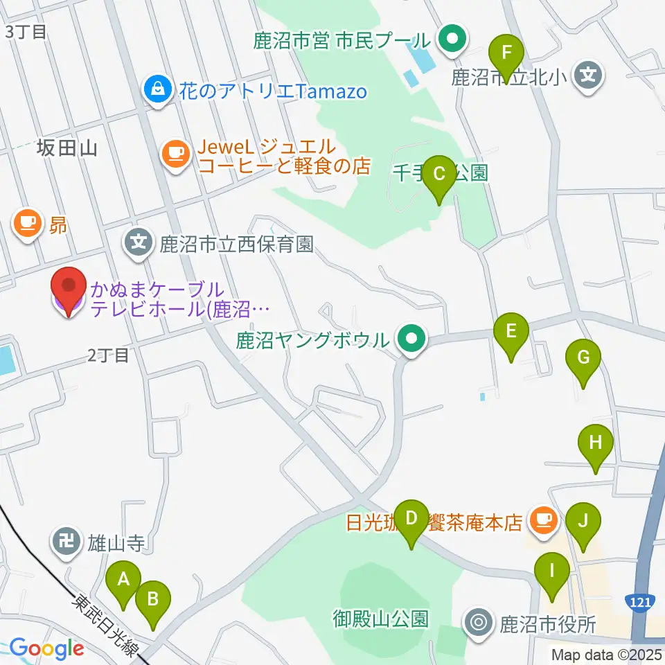 かぬまケーブルテレビホール周辺の駐車場・コインパーキング一覧地図