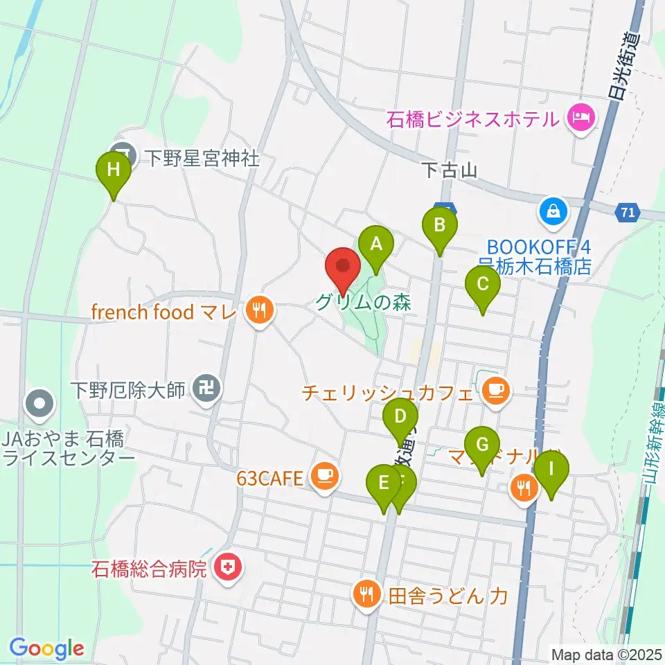グリムの森・グリムの館周辺の駐車場・コインパーキング一覧地図