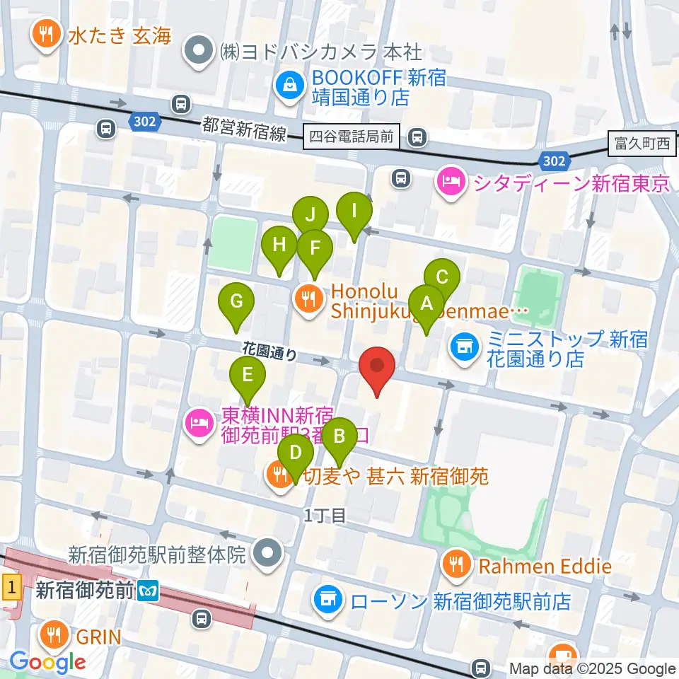 御苑ROSSO198周辺の駐車場・コインパーキング一覧地図