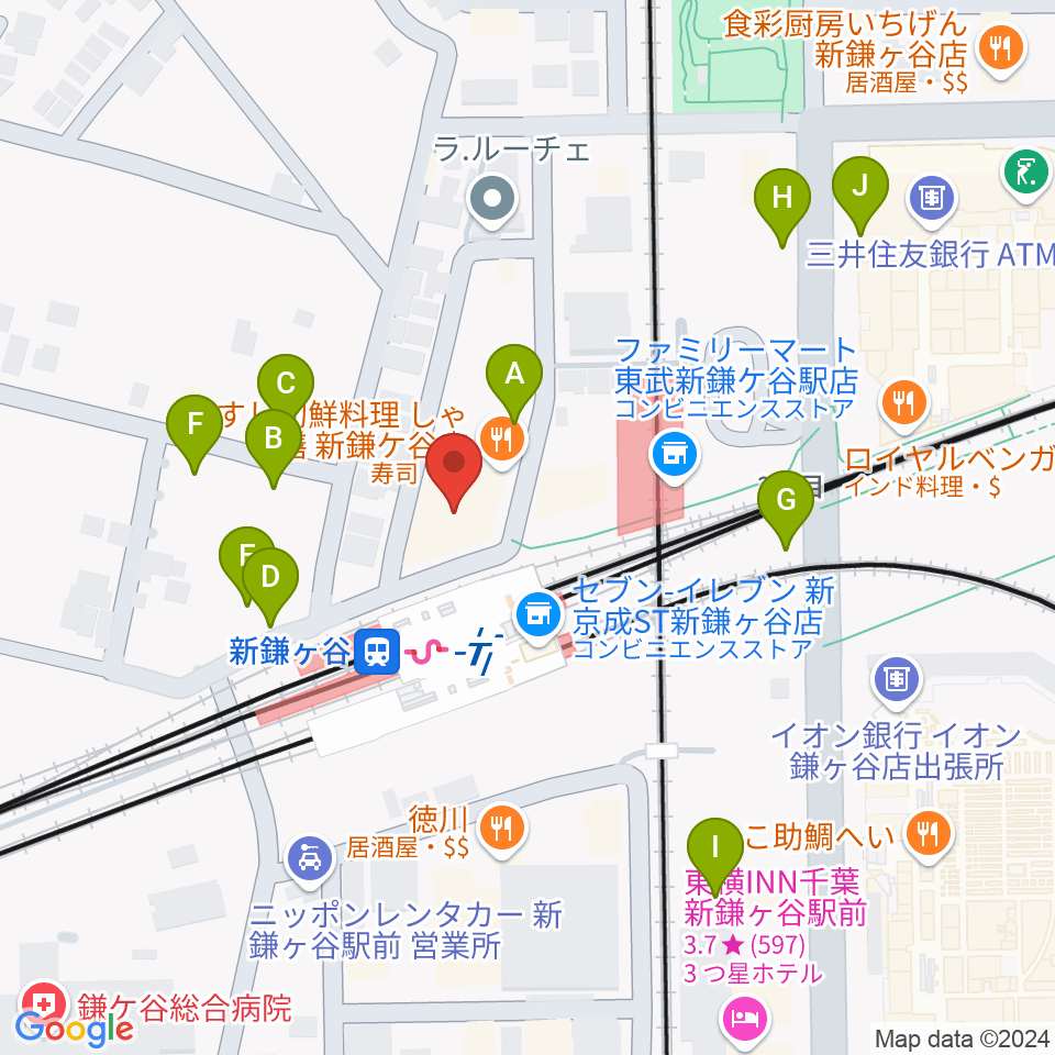 新鎌ヶ谷エムティー・ミリーズ周辺の駐車場・コインパーキング一覧地図