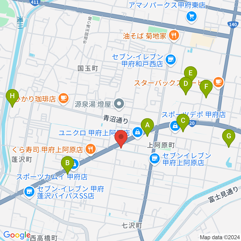 ボデガー東スタジオ周辺の駐車場・コインパーキング一覧地図