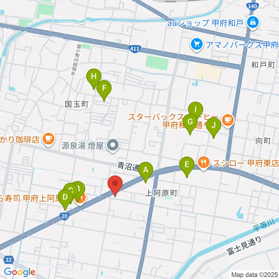ボデガー東スタジオ周辺の駐車場・コインパーキング一覧地図