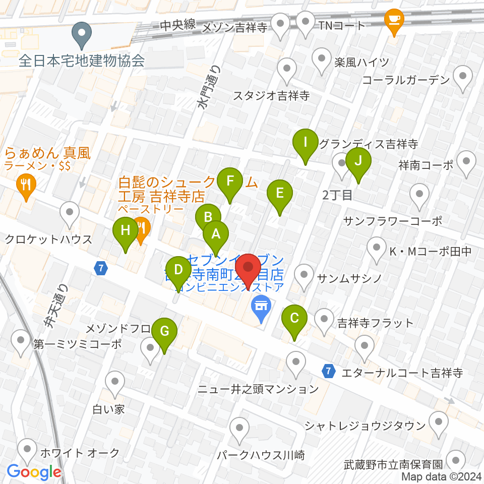 スタジオ壱之助周辺の駐車場・コインパーキング一覧地図