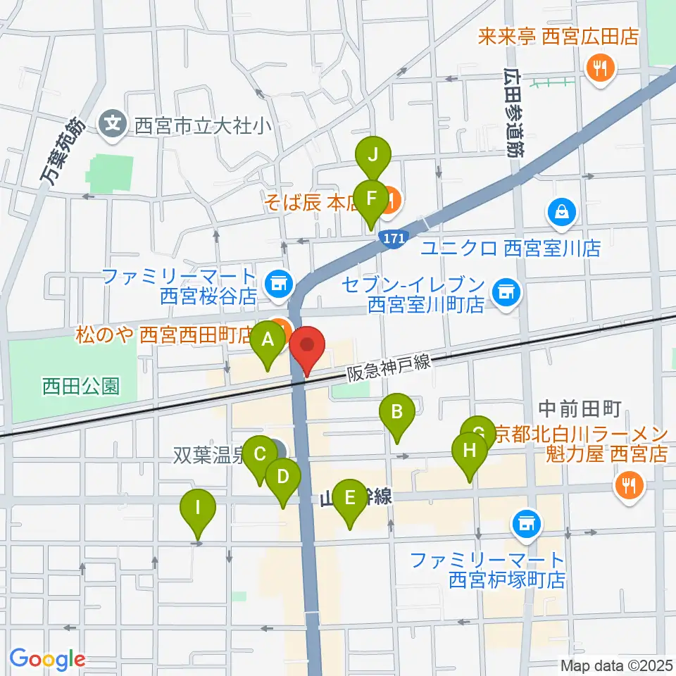 スタジオクリア周辺の駐車場・コインパーキング一覧地図