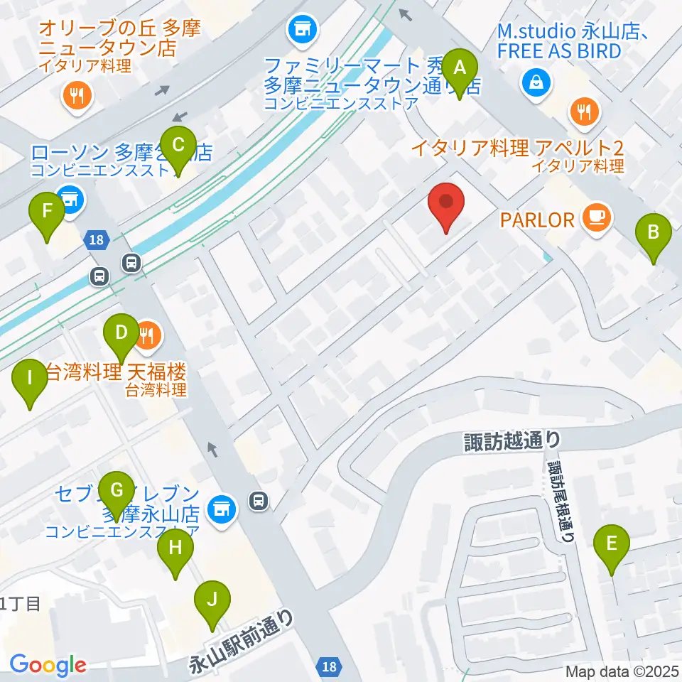 飯塚楽器工房周辺の駐車場・コインパーキング一覧地図