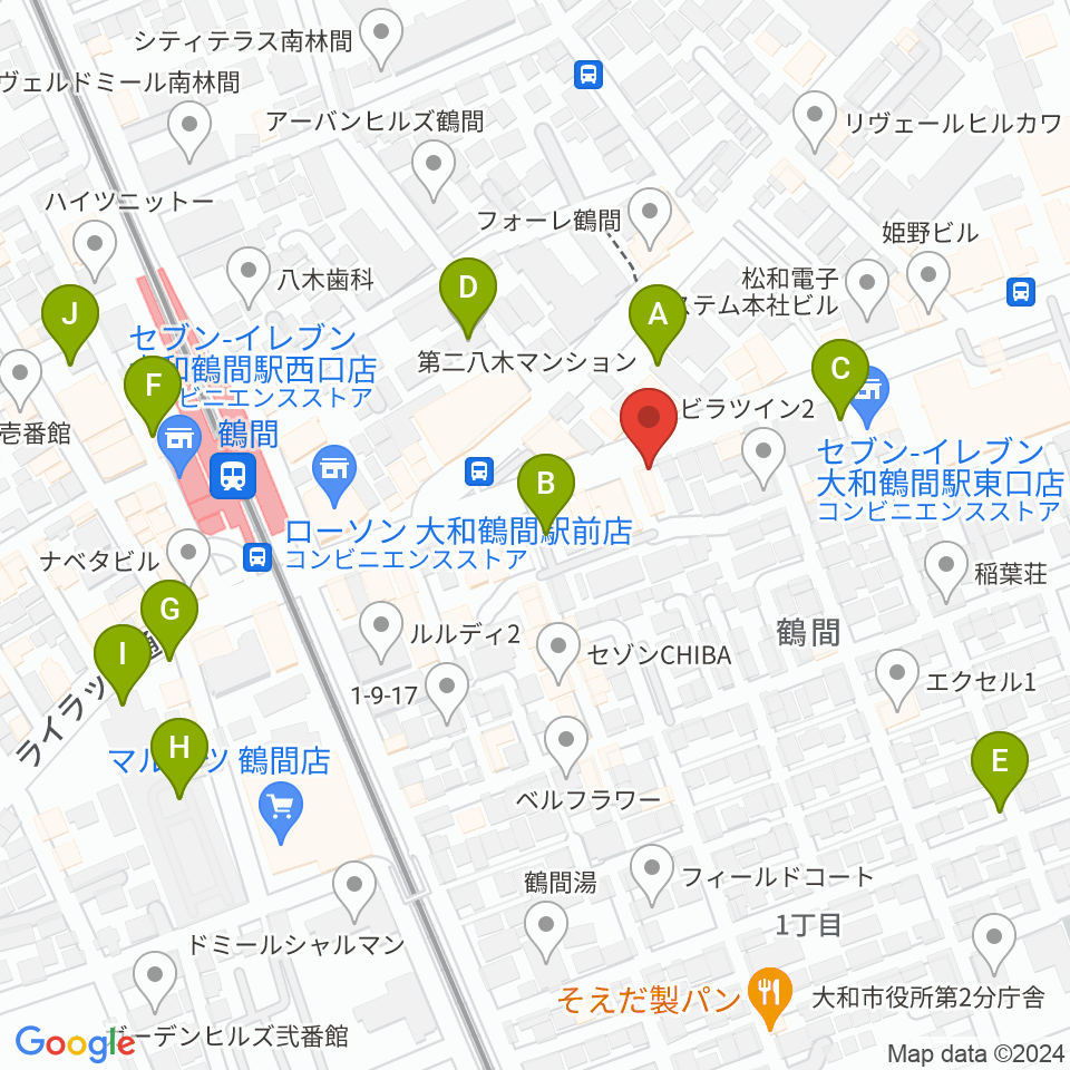 ピアノハウスジャパン周辺の駐車場・コインパーキング一覧地図