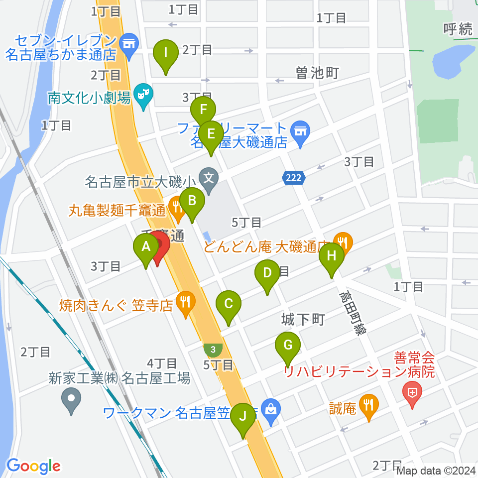 JB.STUDIO R1号店周辺の駐車場・コインパーキング一覧地図