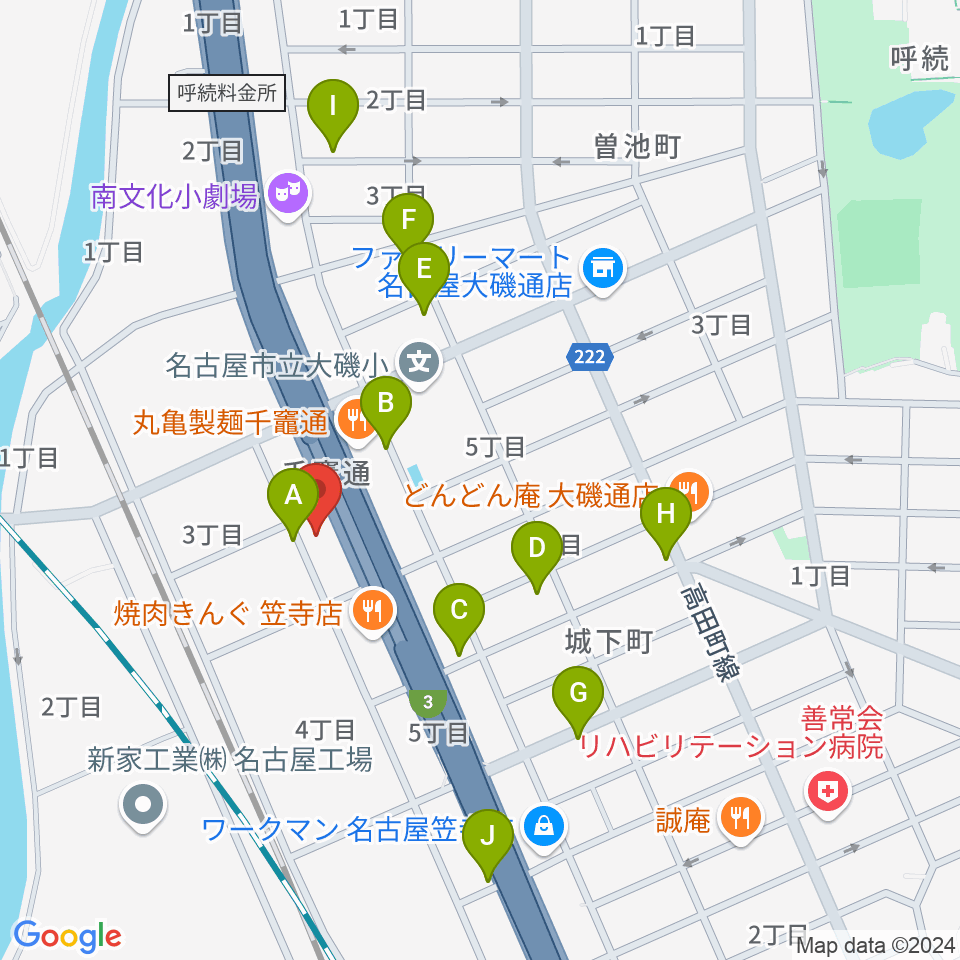 JB.STUDIO R1号店周辺の駐車場・コインパーキング一覧地図