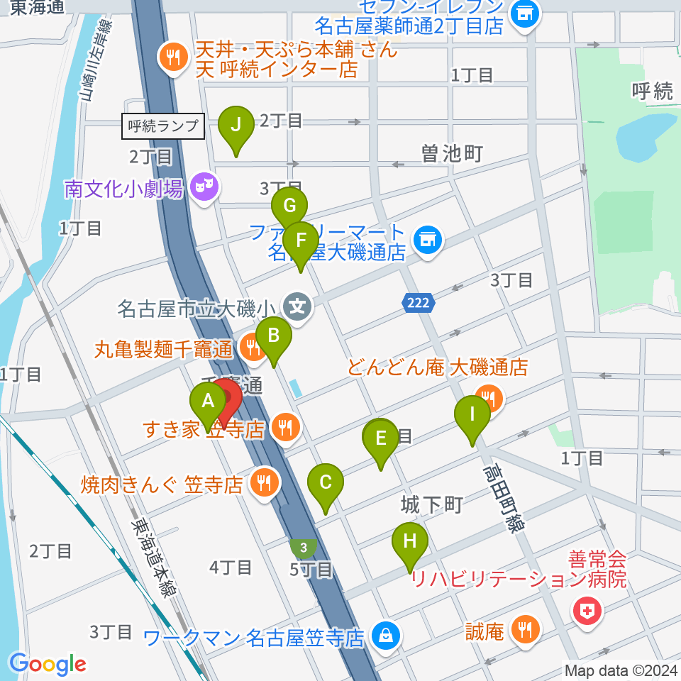 JB.STUDIO R1号店周辺の駐車場・コインパーキング一覧地図