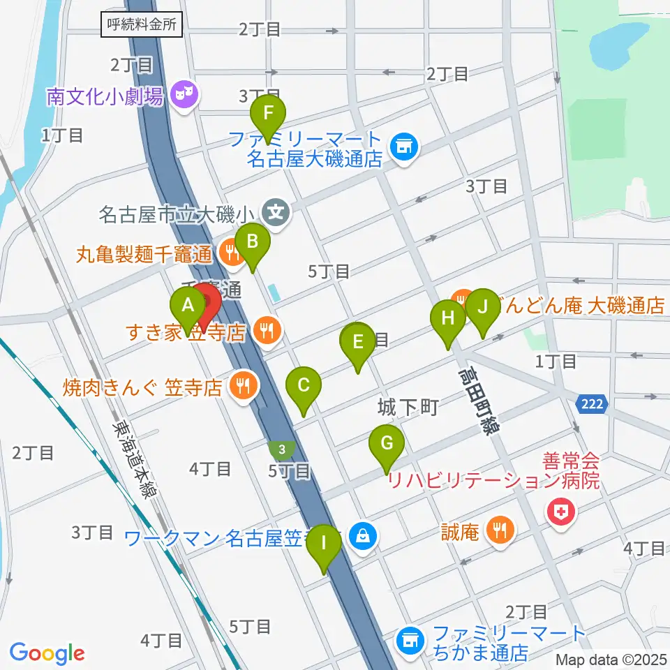 JB.STUDIO R1号店周辺の駐車場・コインパーキング一覧地図