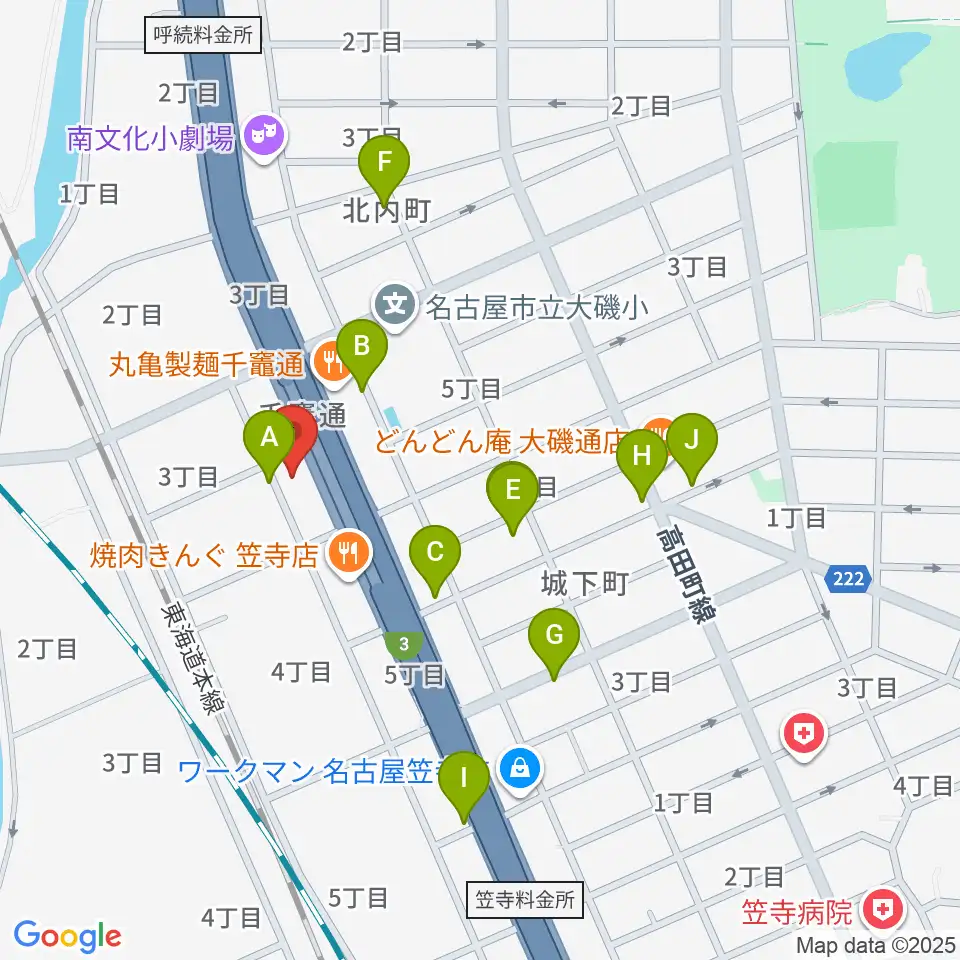 JB.STUDIO R1号店周辺の駐車場・コインパーキング一覧地図