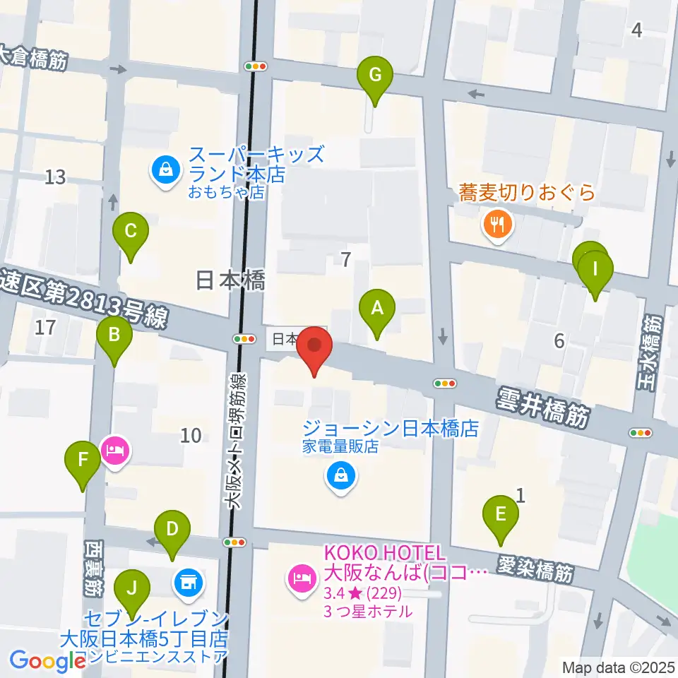 サウンドノート大阪・フェアリーテイルズ大阪周辺の駐車場・コインパーキング一覧地図