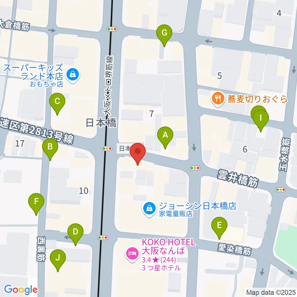 サウンドノート大阪・フェアリーテイルズ大阪周辺の駐車場・コインパーキング一覧地図