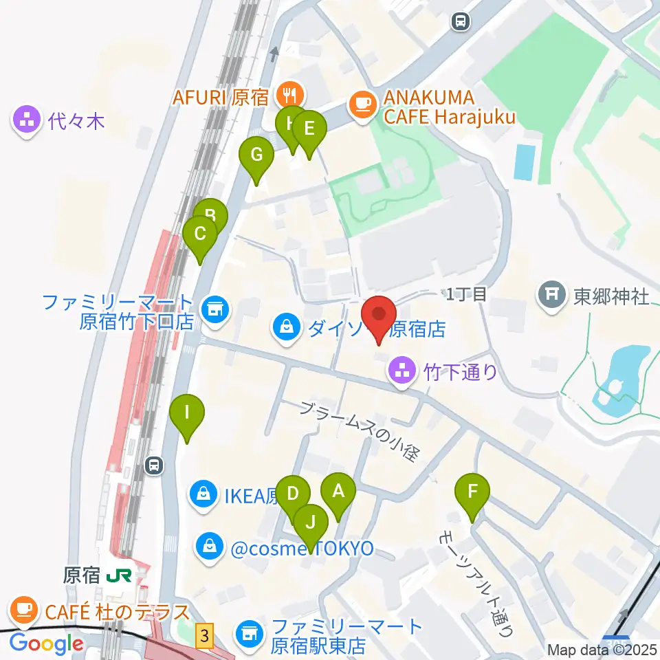 原宿ストロボカフェ周辺の駐車場・コインパーキング一覧地図