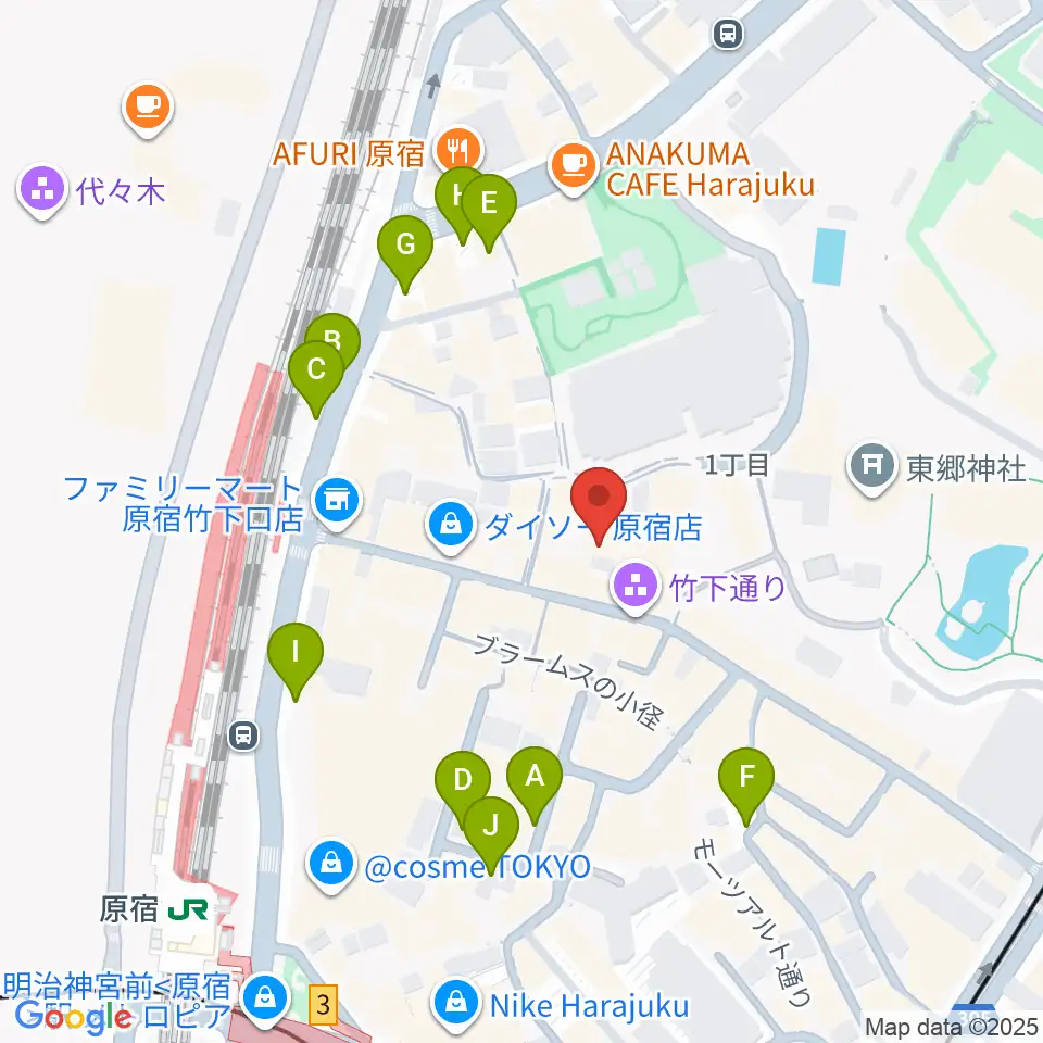 原宿ストロボカフェ周辺の駐車場・コインパーキング一覧地図