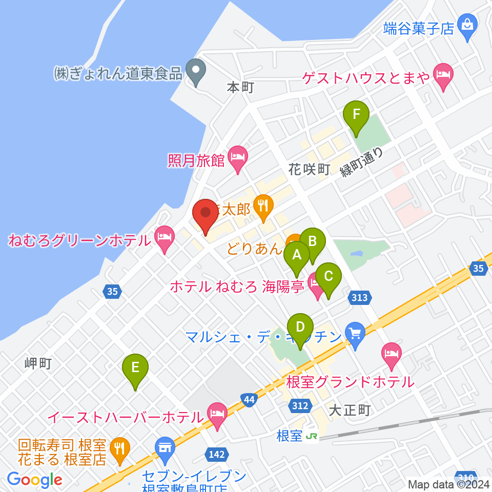 根室ハイワットホール周辺の駐車場・コインパーキング一覧地図