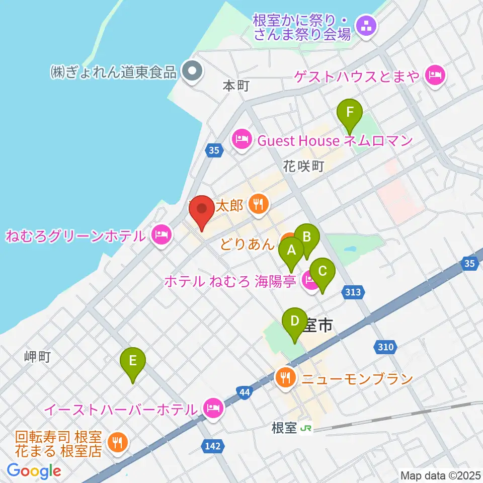 根室ハイワットホール周辺の駐車場・コインパーキング一覧地図