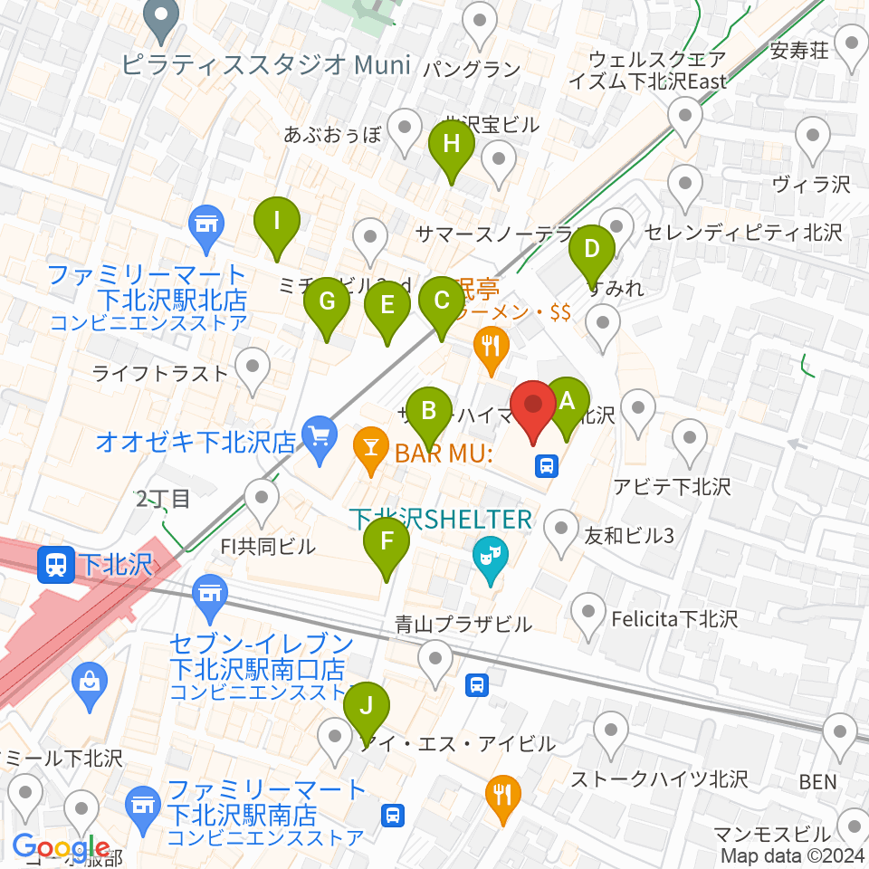 小劇場B1周辺の駐車場・コインパーキング一覧地図