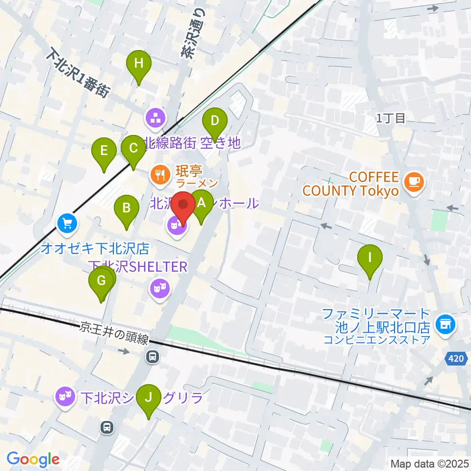 小劇場B1周辺の駐車場・コインパーキング一覧地図