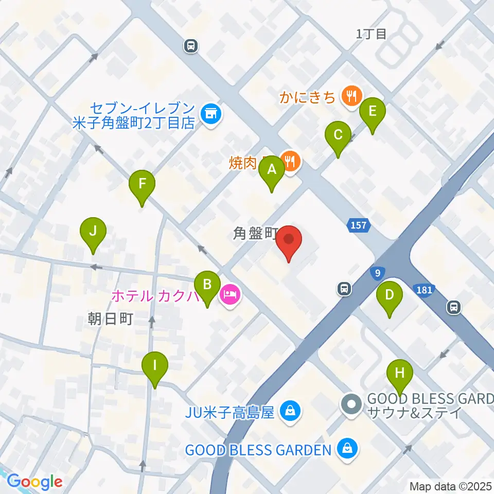 米子市公会堂周辺の駐車場・コインパーキング一覧地図