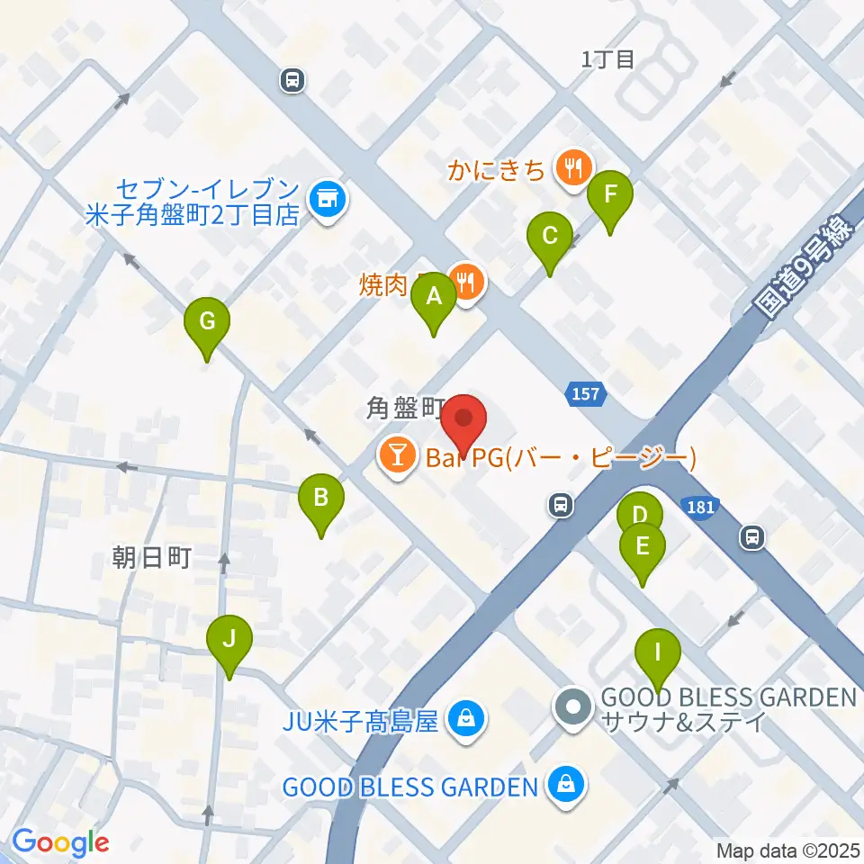 米子市公会堂周辺の駐車場・コインパーキング一覧地図