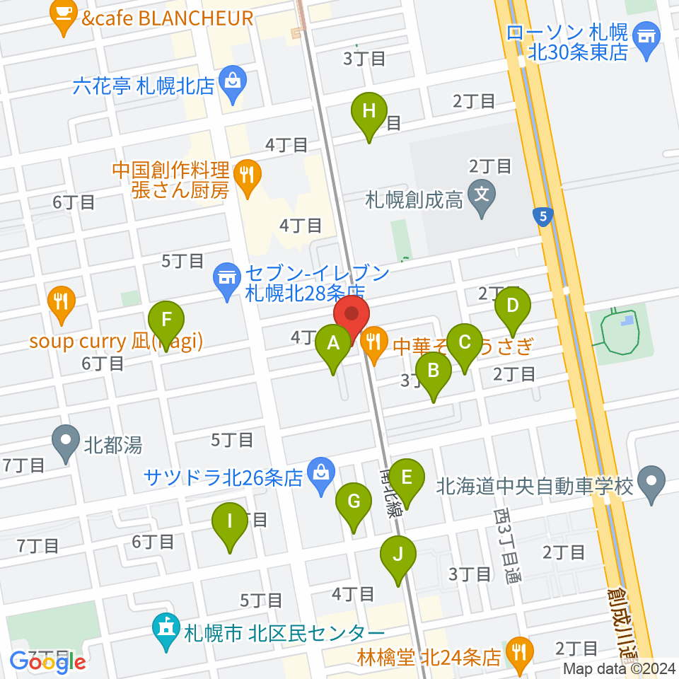 ムジークスタジオ周辺の駐車場・コインパーキング一覧地図