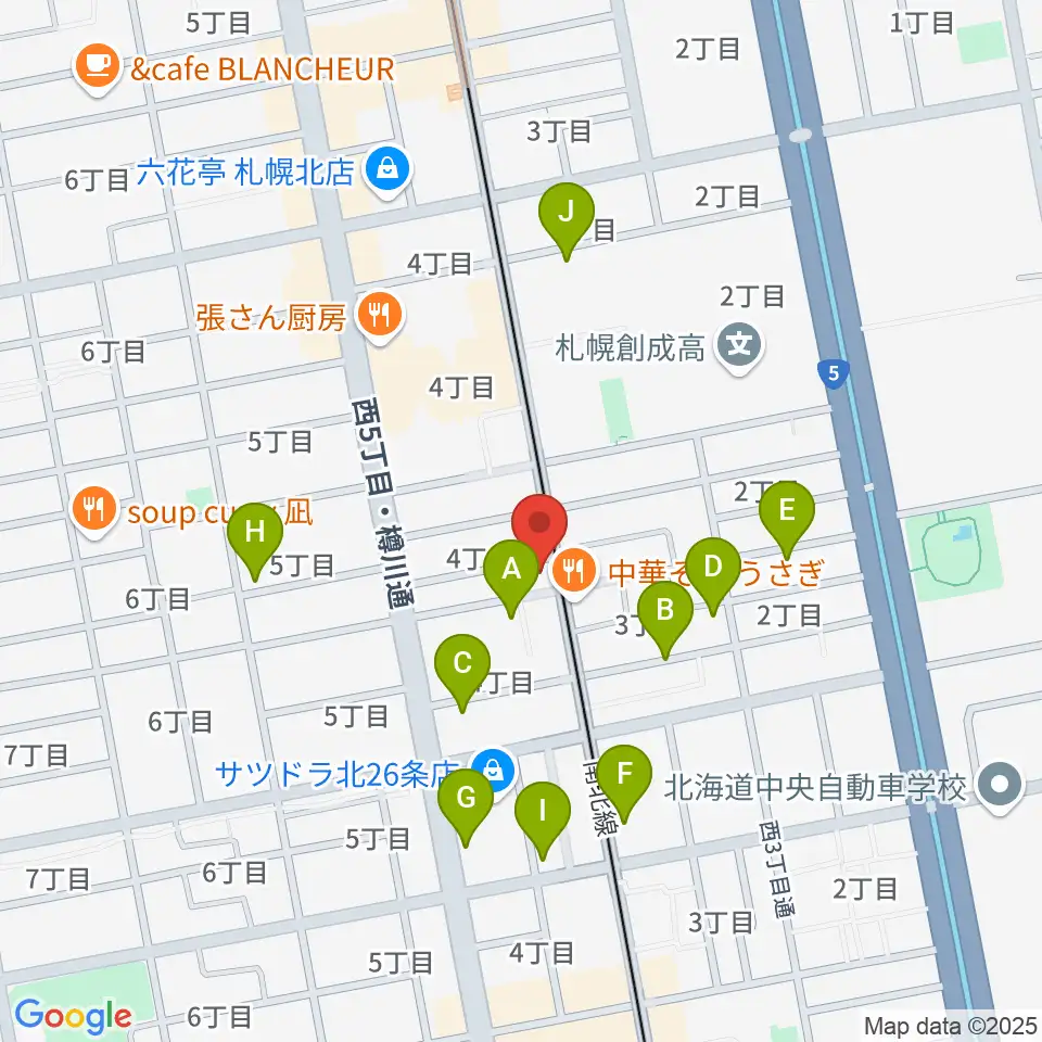 ムジークスタジオ周辺の駐車場・コインパーキング一覧地図