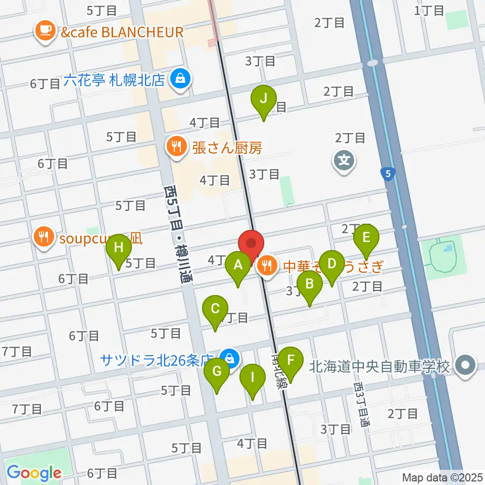 ムジークスタジオ周辺の駐車場・コインパーキング一覧地図
