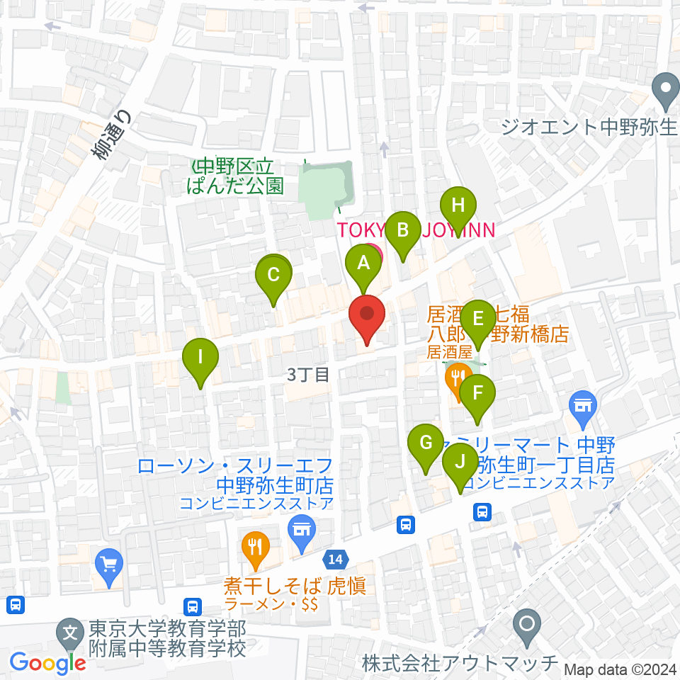 LEEDS MUSIC周辺の駐車場・コインパーキング一覧地図