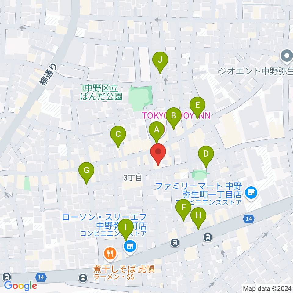 LEEDS MUSIC周辺の駐車場・コインパーキング一覧地図