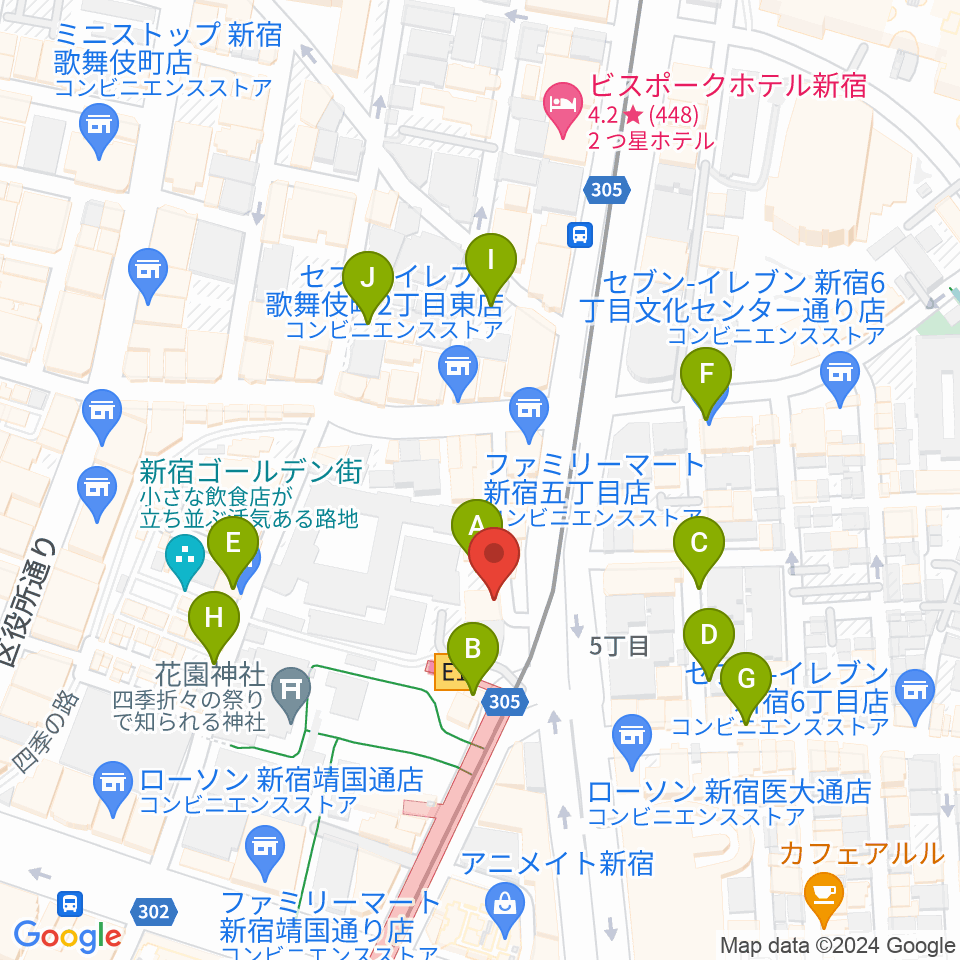 ヒルバレースタジオ周辺の駐車場・コインパーキング一覧地図