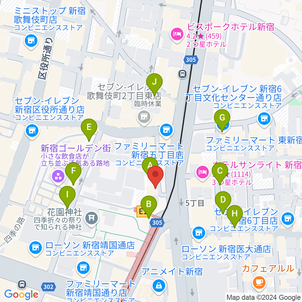 ヒルバレースタジオ周辺の駐車場・コインパーキング一覧地図