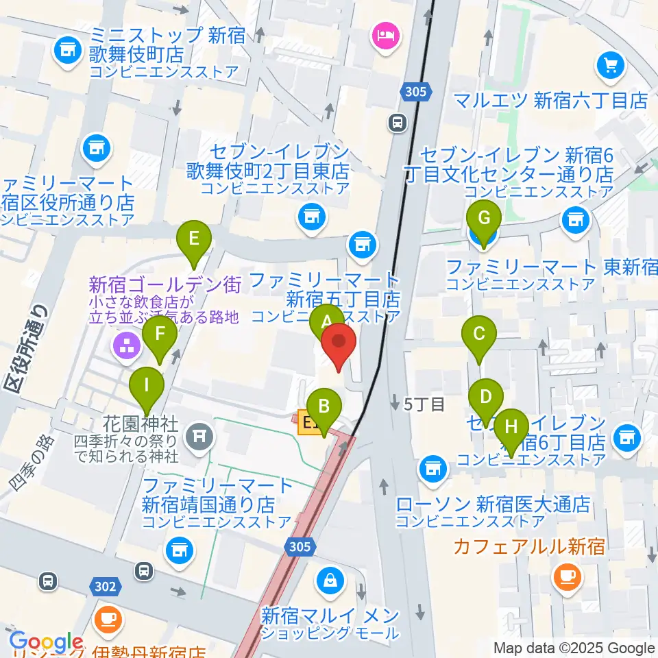 ヒルバレースタジオ周辺の駐車場・コインパーキング一覧地図