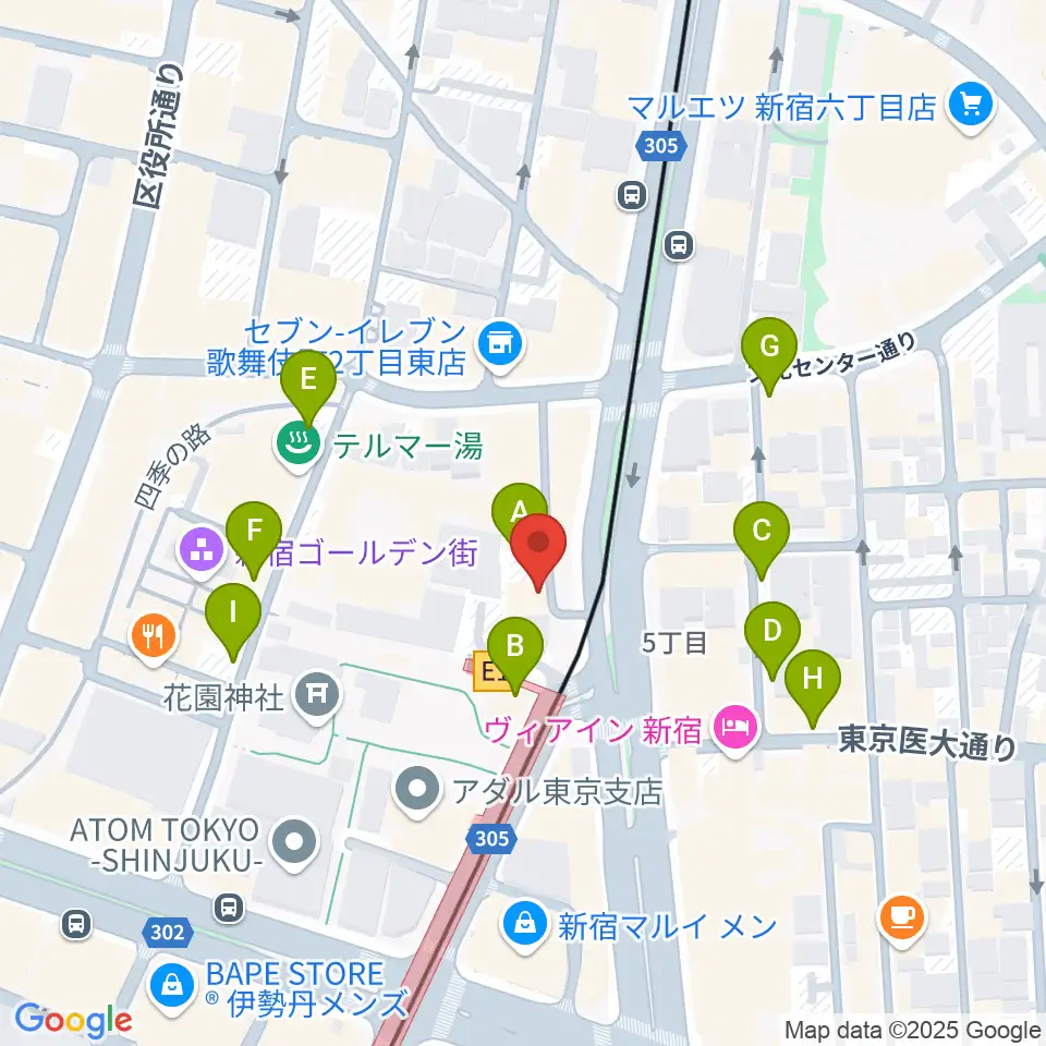 ヒルバレースタジオ周辺の駐車場・コインパーキング一覧地図
