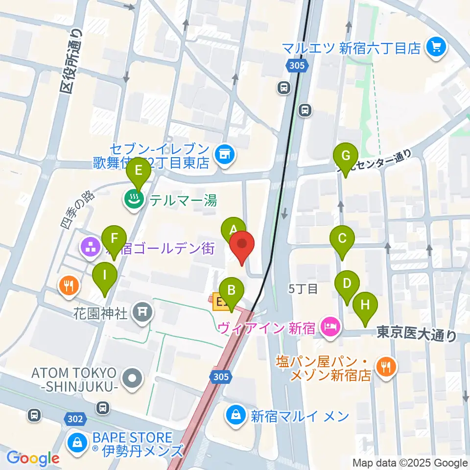 ヒルバレースタジオ周辺の駐車場・コインパーキング一覧地図