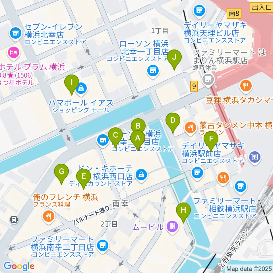 タワーレコード横浜ビブレ店周辺の駐車場・コインパーキング一覧地図