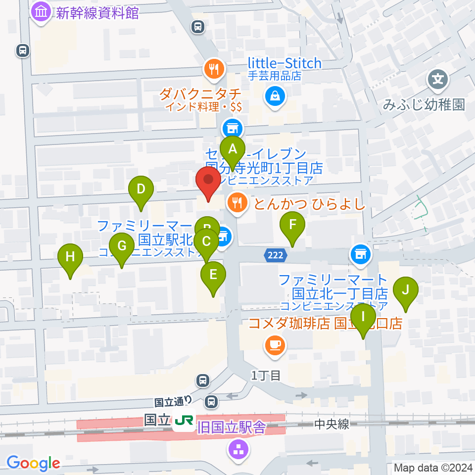 KEY-NOTE音楽教室 国立東京本校周辺の駐車場・コインパーキング一覧地図