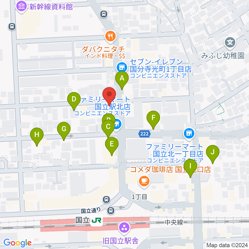 KEY-NOTE音楽教室 国立東京本校周辺の駐車場・コインパーキング一覧地図