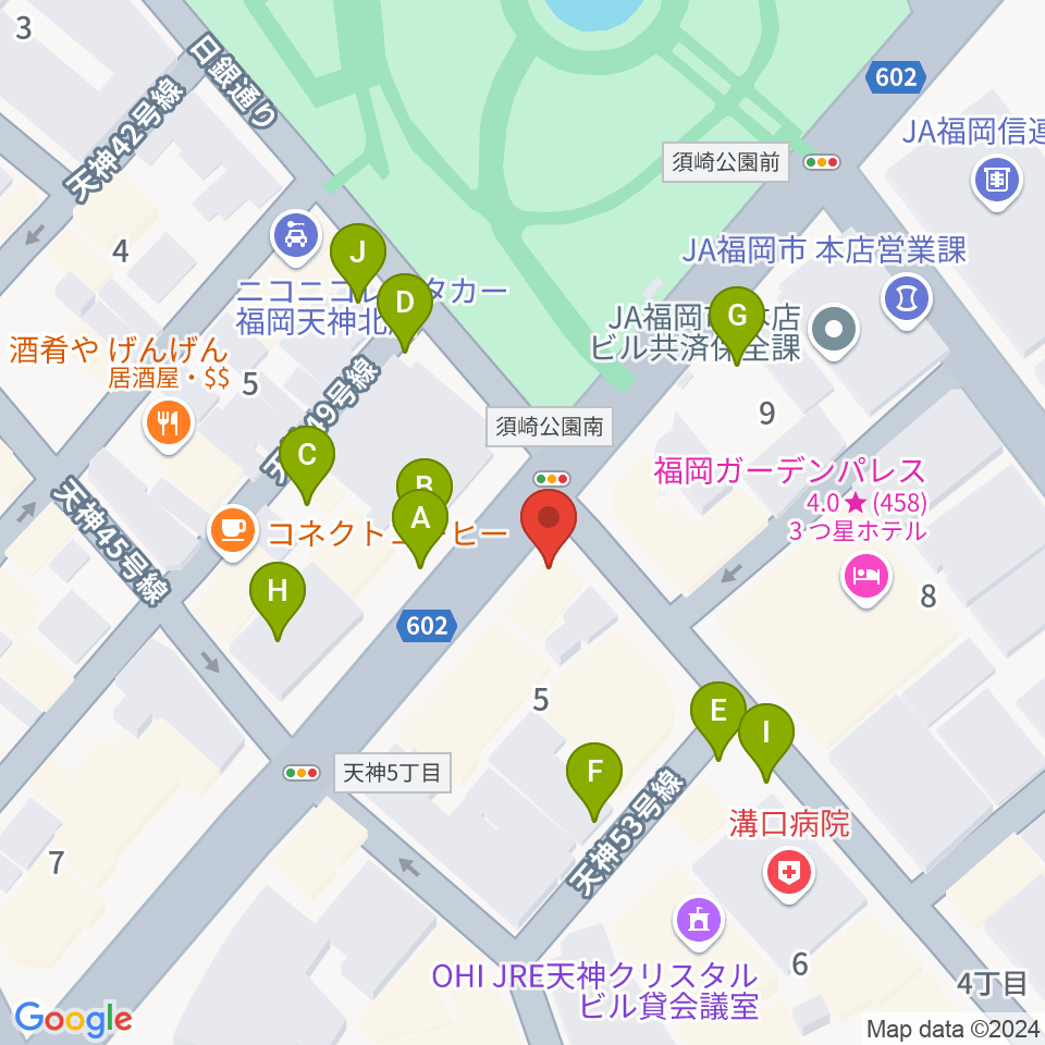 FineSound 天神店周辺の駐車場・コインパーキング一覧地図