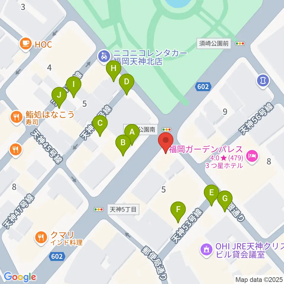 FineSound 天神店周辺の駐車場・コインパーキング一覧地図