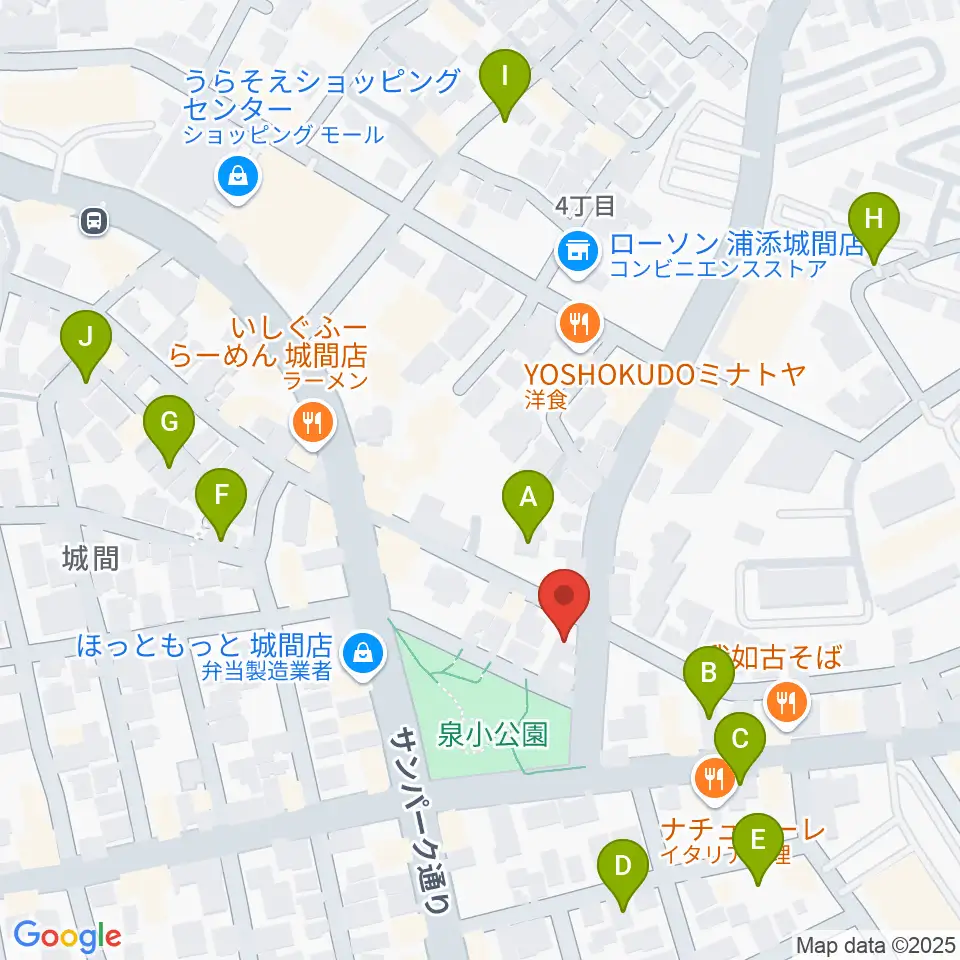 ミュージックハウス周辺の駐車場・コインパーキング一覧地図