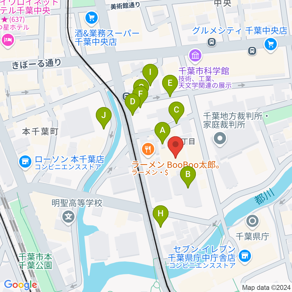 千葉県教育会館周辺の駐車場・コインパーキング一覧地図