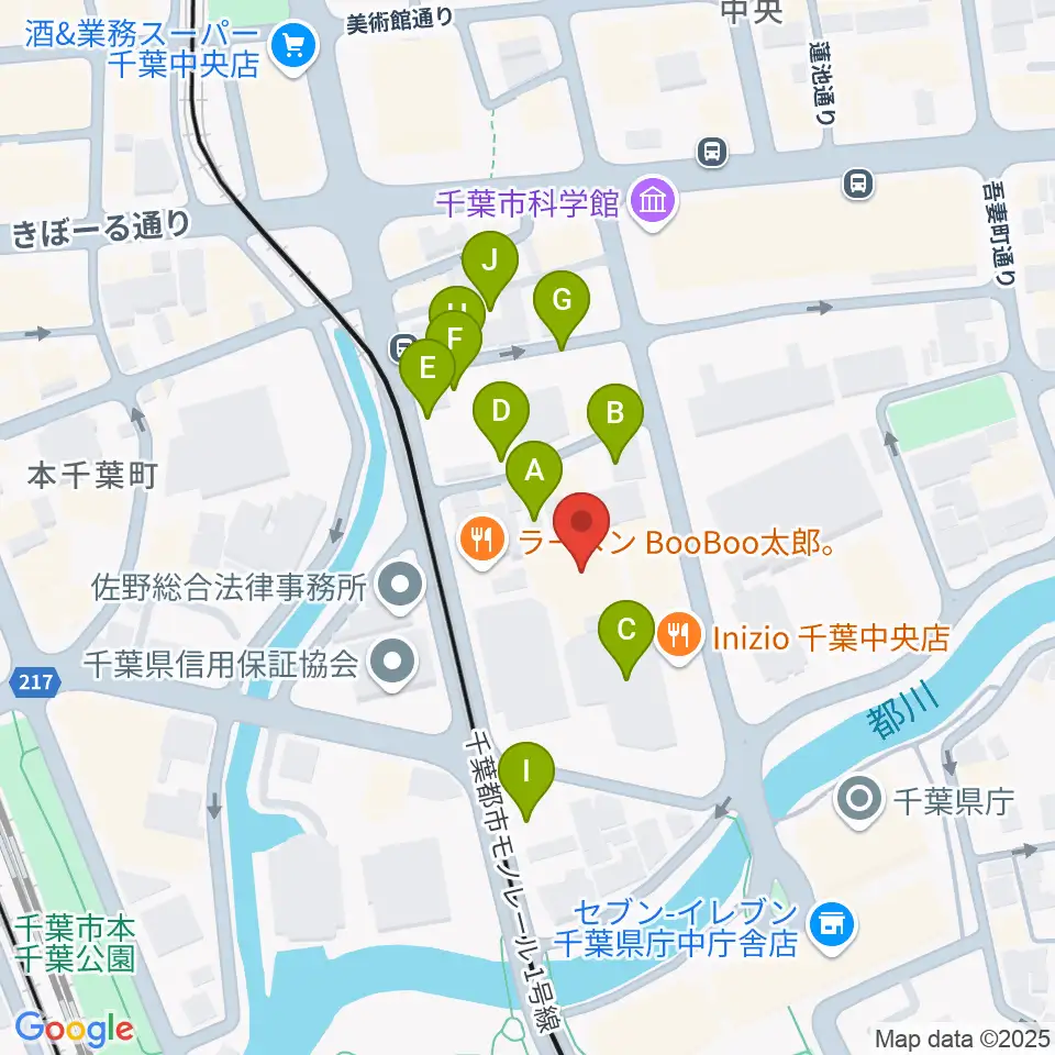 千葉県教育会館周辺の駐車場・コインパーキング一覧地図